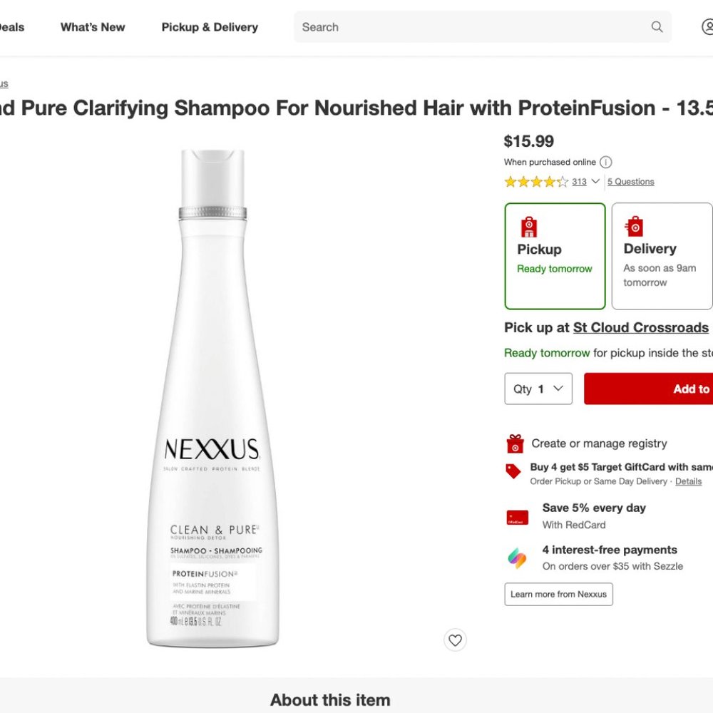 Nexxus Clean & Pure- Brand New
